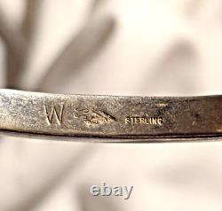 Vtg Native Amer Multistone, Sterling Signed Inlay Cuff Matching Ring 4 Sale