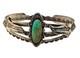 Vtg Native American Harvey Era Sterling Silver Turquoise Cuff Bracelet Signed