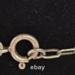 Vtg Native American M. M Rodgers Sterling Silver/14k Gold Pendant Necklace 19