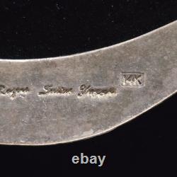 Vtg Native American M. M Rodgers Sterling Silver/14k Gold Pendant Necklace 19
