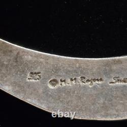 Vtg Native American M. M Rodgers Sterling Silver/14k Gold Pendant Necklace 19