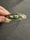 Vtg Native American Navajo Sterling Silver 925 Double Arrow Turquoise Cuff, 5.5