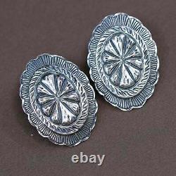 Vtg Native American Navajo Sterling silver handmade earrings, jewelry 925 studs