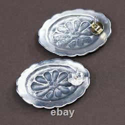 Vtg Native American Navajo Sterling silver handmade earrings, jewelry 925 studs