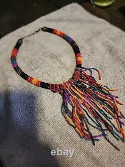 Vtg Native American Southwestern Seed Beade Strands 20 Torsade Necklace