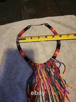 Vtg Native American Southwestern Seed Beade Strands 20 Torsade Necklace