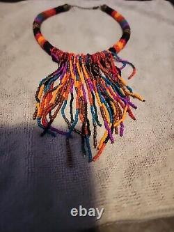 Vtg Native American Southwestern Seed Beade Strands 20 Torsade Necklace