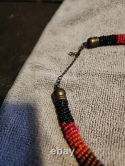 Vtg Native American Southwestern Seed Beade Strands 20 Torsade Necklace