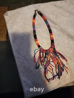 Vtg Native American Southwestern Seed Beade Strands 20 Torsade Necklace