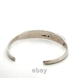 Vtg. Navajo 925 Sterling Silver Multistone Cuff Bracelet 6 SilverCloud 13.4g