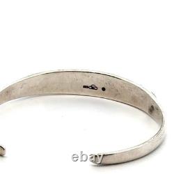 Vtg. Navajo 925 Sterling Silver Multistone Cuff Bracelet 6 SilverCloud 13.4g