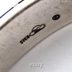 Vtg. Navajo 925 Sterling Silver Multistone Cuff Bracelet 6 SilverCloud 13.4g