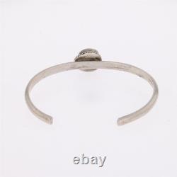 Vtg Navajo Sterling Silver Turquoise Cuff Bracelet 925 Old Pawn Native American