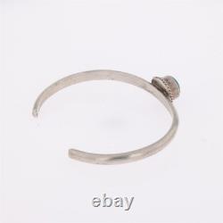 Vtg Navajo Sterling Silver Turquoise Cuff Bracelet 925 Old Pawn Native American