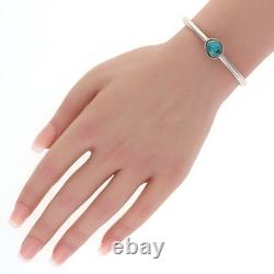 Vtg Navajo Sterling Silver Turquoise Cuff Bracelet 925 Old Pawn Native American