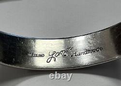 Vtg Old Pawn Native Navajo Troy Lamer Handmade Sterling Silver Cuff Bracelet