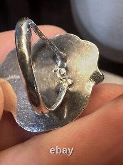 Vtg Patricia Platero Native American Turquoise 925 Silver Ring Size 7.25