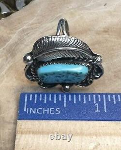 Vtg Patricia Platero Native American Turquoise 925 Silver Ring Size 7.25