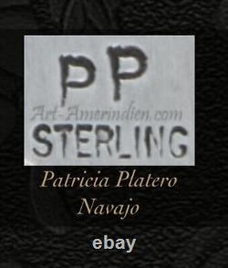 Vtg Patricia Platero Native American Turquoise 925 Silver Ring Size 7.25