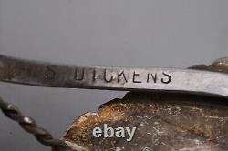 Vtg S. Dickens Native Navajo Turquoise Coral Sterling Silver Cuff Bracelet 6.5