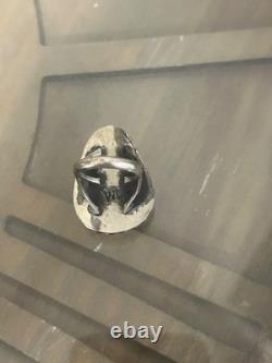 Vtg Signed WB Navajo GreenBlue Turquoise Sterling Silver Ring Size 5.25 10.18g