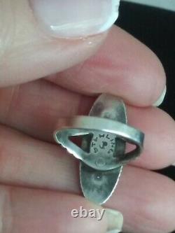 Vtg. Sterling Silver 925NATIVE AMERICAN PJ PACIFIC JEWELRY TURQUOISE Ring