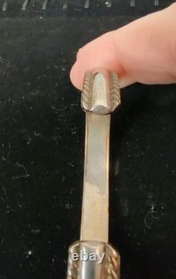 Vtg Sterling Silver Bangle Signed T Heard Museum Native American Bracelet 32 G