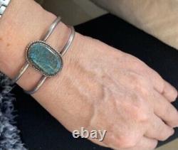 Vtg Sterling possibly Indian Mountain Turquoise Cuff. 20.56g