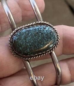 Vtg Sterling possibly Indian Mountain Turquoise Cuff. 20.56g