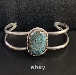 Vtg Sterling possibly Indian Mountain Turquoise Cuff. 20.56g