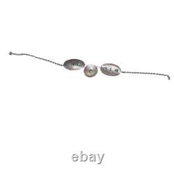 Vtg Turquoise Nugget Southwestern Navajo Statement Necklace Sterling Silver 18