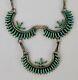 Vtg Zuni Needlepoint Necklace Turquoise Native American Jewelry Sterling. 925