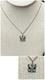 Vtg Zuni Sterling Silver Multi Stone Inlay Butterfly Pendant Necklace 18 Figaro