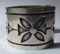 Weighty Vintage Hopi Indian Silver Cuff Bracelet