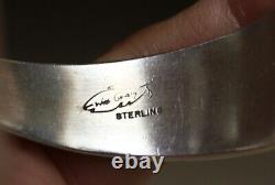 Wesley Craig Native American Navajo Sterling Silver Denim Lapis Cuff Bracelet