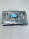 Willie Yazzie Sr. Vintage Navajo Old Kingman Turquoise Sterling Silver Buckle