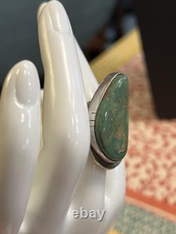 Wilson Padilla Turquoise Ring Signed Vintage Sterling Size 7.75