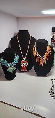 Women's Multicultural Vtg Jewelry Etc Lot Native American Tribal African Asian