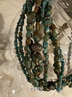 Womens Vintage Native American Indian Jewelry, Southwest Turquoise Necklace