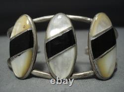 Wonderful Vintage Navajo Sterling Silver Bracelet Naitve American Cuff