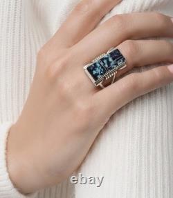 Yazzie Navajo Sterling Turquoise Ring 5.8 Grams Size US 8.5 Vintage