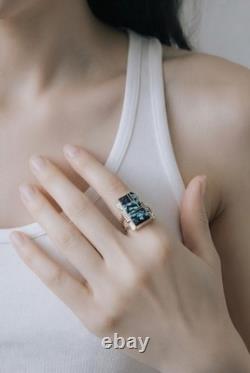 Yazzie Navajo Sterling Turquoise Ring 5.8 Grams Size US 8.5 Vintage