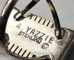 Yazzie Navajo Sterling Turquoise Ring 5.8 Grams Size US 8.5 Vintage