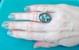ZUNI Sterling Silver Signed M Inlayed Turquoise Size 7 Ring Native jewelry VTG
