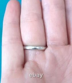 ZUNI Sterling Silver Signed M Inlayed Turquoise Size 7 Ring Native jewelry VTG