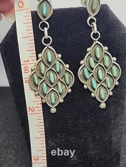 ZUNI Sterling Silver clip On earrings Ring & Bracelet SET Turquoise Sz 8