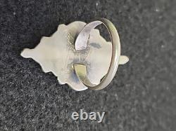 ZUNI Sterling Silver clip On earrings Ring & Bracelet SET Turquoise Sz 8