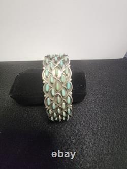 ZUNI Sterling Silver clip On earrings Ring & Bracelet SET Turquoise Sz 8