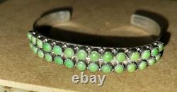 Zuni Green Turquoise Bracelet & Ring sz 6 Vintage Old Native American Jewelry NV