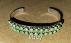 Zuni Green Turquoise Bracelet & Ring sz 6 Vintage Old Native American Jewelry NV